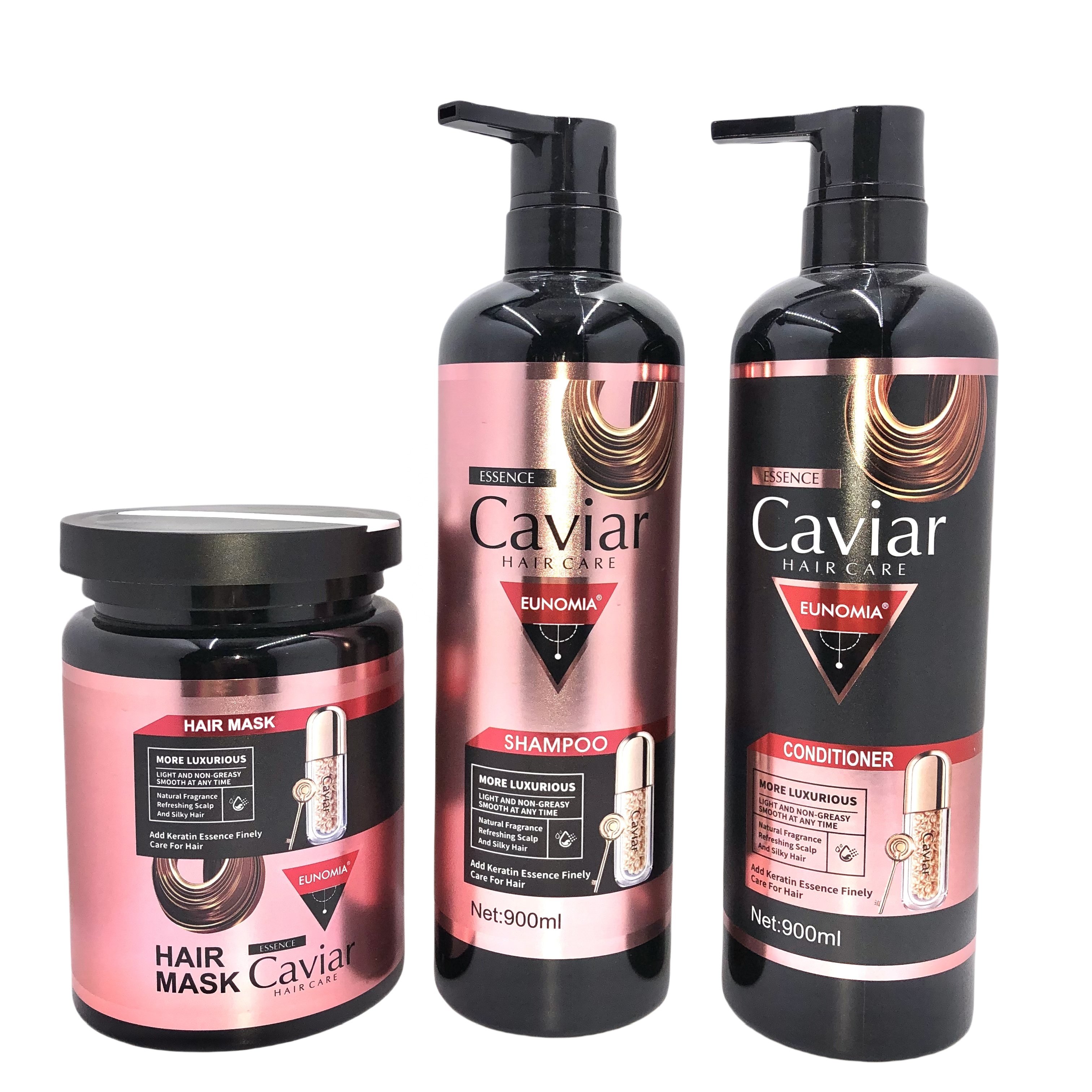 Caviar Hair Care Private Label Sulfate -Free Shampoo for growth prevents hair loss EUNOMIA Caviar Hair Shampoo