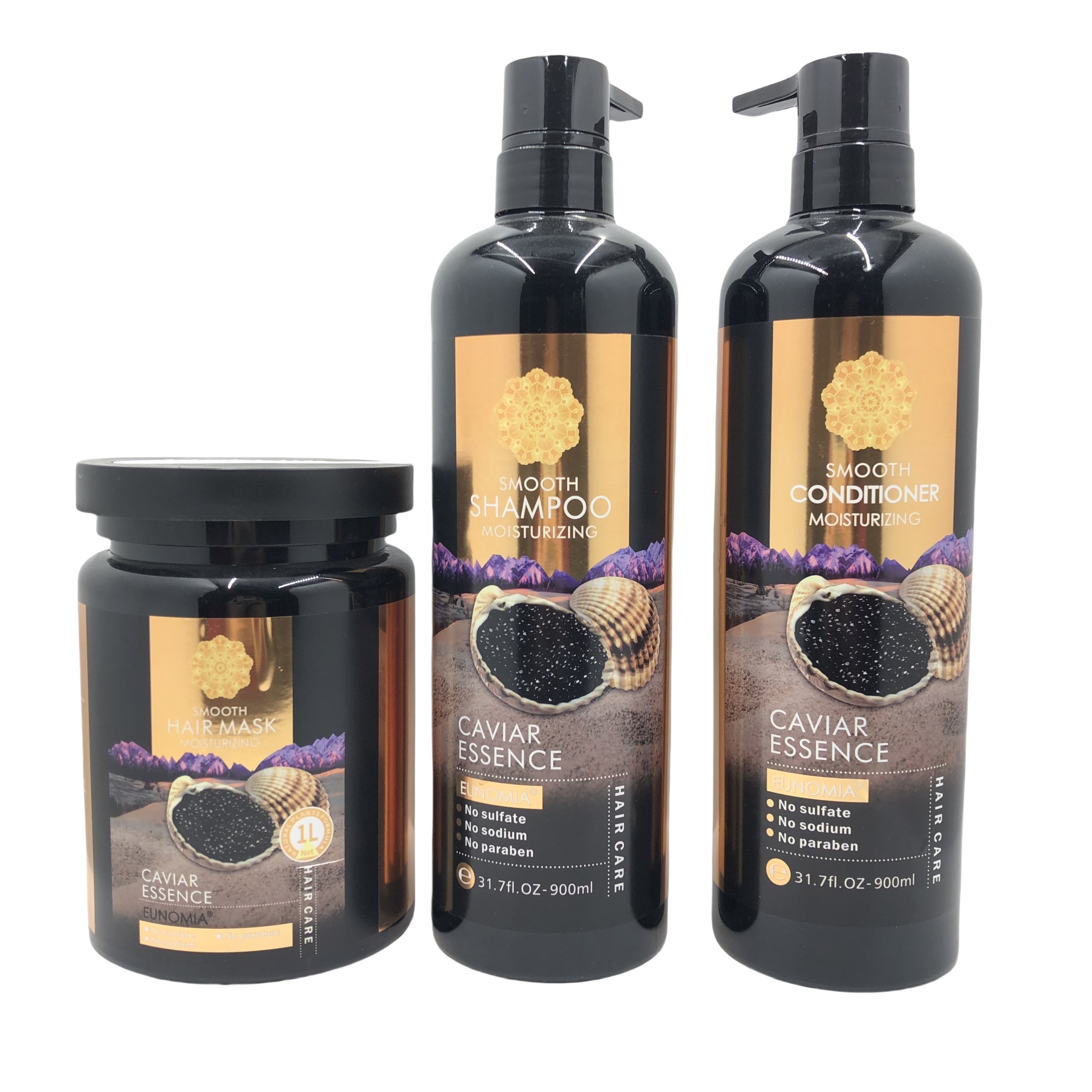 Caviar Hair Care Private Label Sulfate -Free Shampoo for growth prevents hair loss EUNOMIA Caviar Hair Shampoo