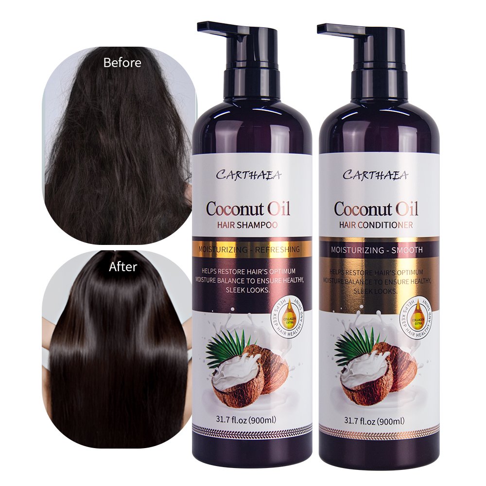 hair products Private Label organic Hair Care Shampoo Supplier Shampoo Conditioner Moisture Coconut oil hair Shampoo