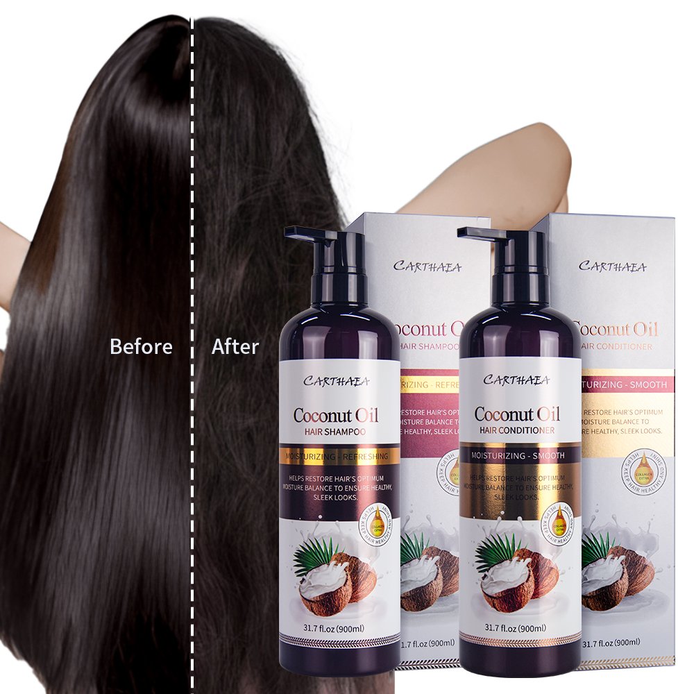 hair products Private Label organic Hair Care Shampoo Supplier Shampoo Conditioner Moisture Coconut oil hair Shampoo