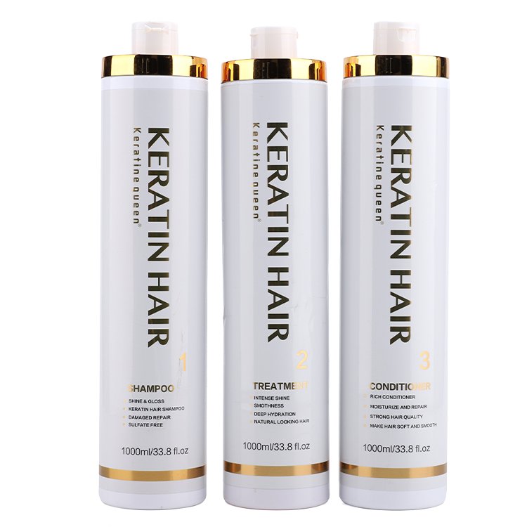 Hot Sale Organic Anti Hair Loss Hair Care Set Keratin Treatment Moisturizing Shampoo Conditioner For Professional Salon Use
