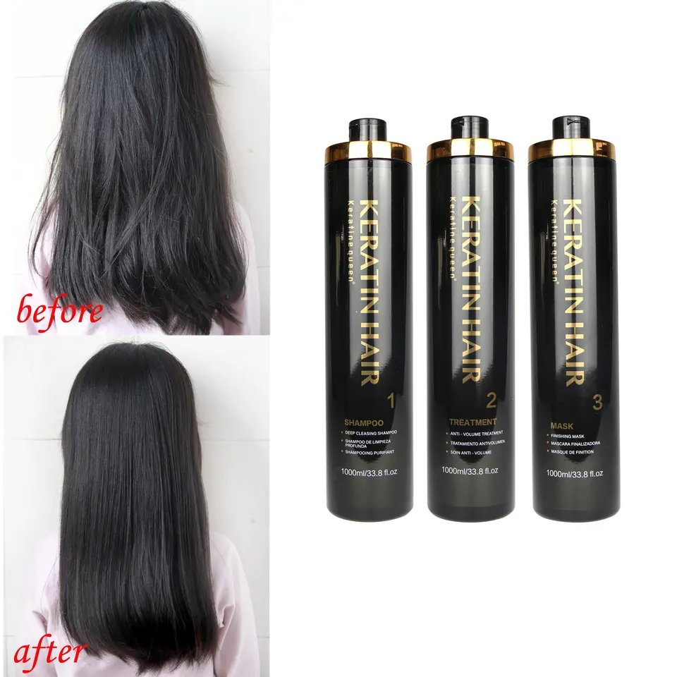 Hot Sale Organic Anti Hair Loss Hair Care Set Keratin Treatment Moisturizing Shampoo Conditioner For Professional Salon Use
