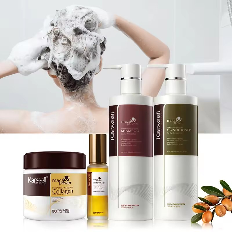 Karseell Hair Growth Shampoo Luxury Hair Care Set Products Organic Protein Sulfate Free Argan Oil Keratin Mask And Conditioner