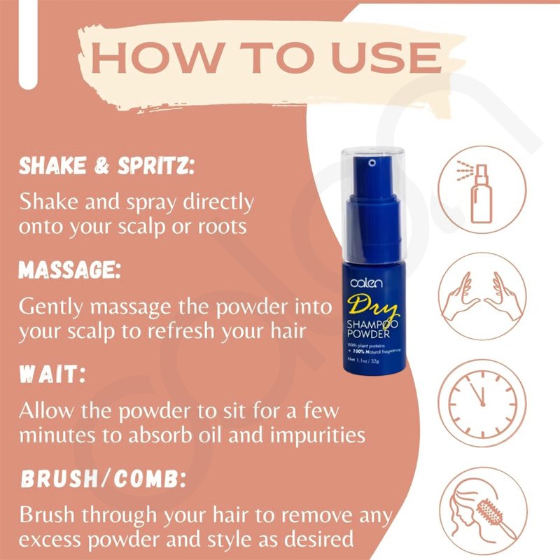 Oalen Wholesale 100% Natural 1.1oz Oil-Absorbing Anti-Itching Hair Fluffy Dry Shampoo Powder