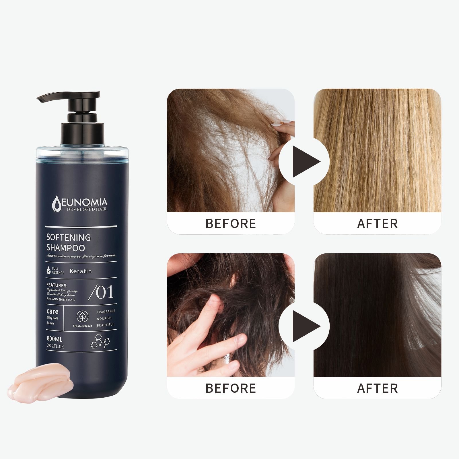 Biotin & Collagen Shampoo, Hair Growth Thickening Shampoo, Repair Dry, Damaged Thinning Hair