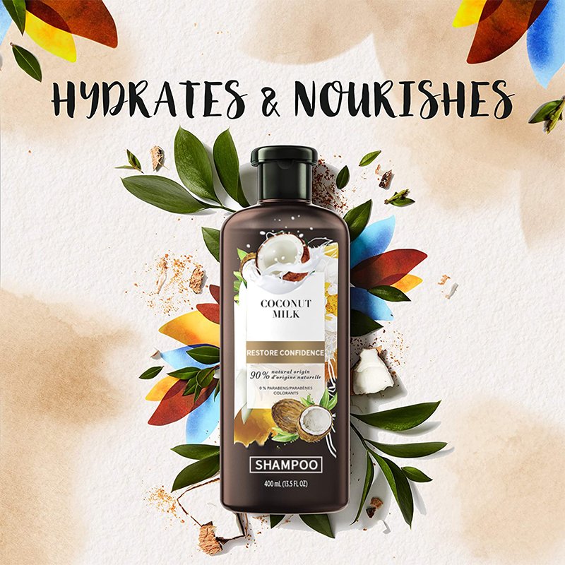 Custom Logo Coconut Shampoo Private Label Sulphate Free Moisturizing Repairing Shampoo and Conditioner