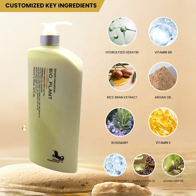 BIOPLANT 300ml 500ml 1000ml Herbal Anti Dandruff Loss Hair Growth Treatment Refreshing Sulphate Free Shampoo And Conditioner Set