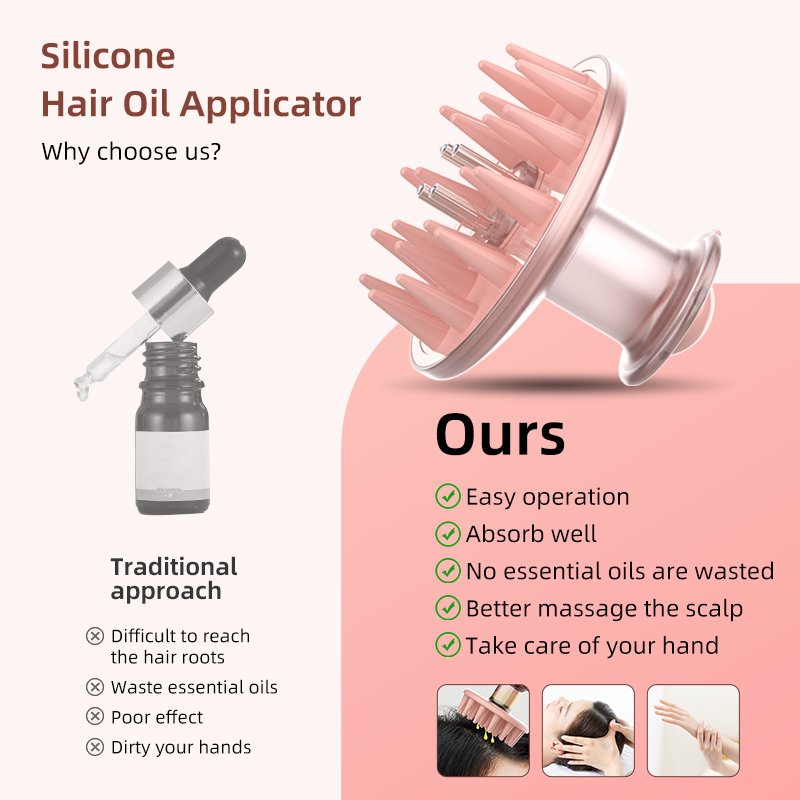 LOHAS 2025 New Scalp Massager For Hair Growth Essential Oil Scalp Treatment Bottle Hair Oil Applicator