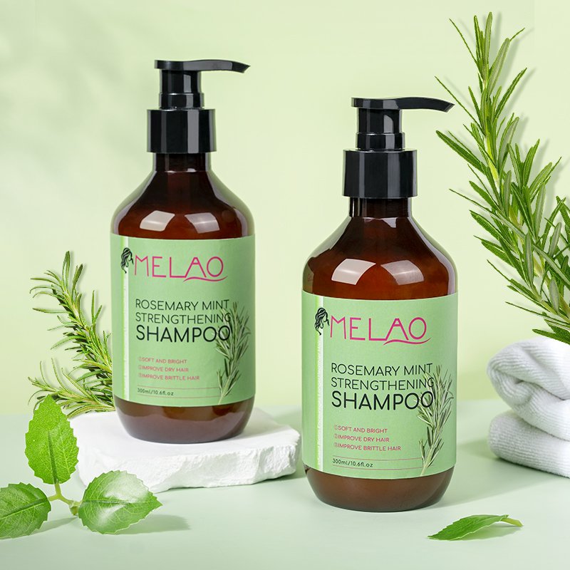 Custom OEM Rosemary Hair Growth Shampoo Mint Strengthening Shampoo with Tea Tree Oil Bition For Thinning Hair and Hair Loss