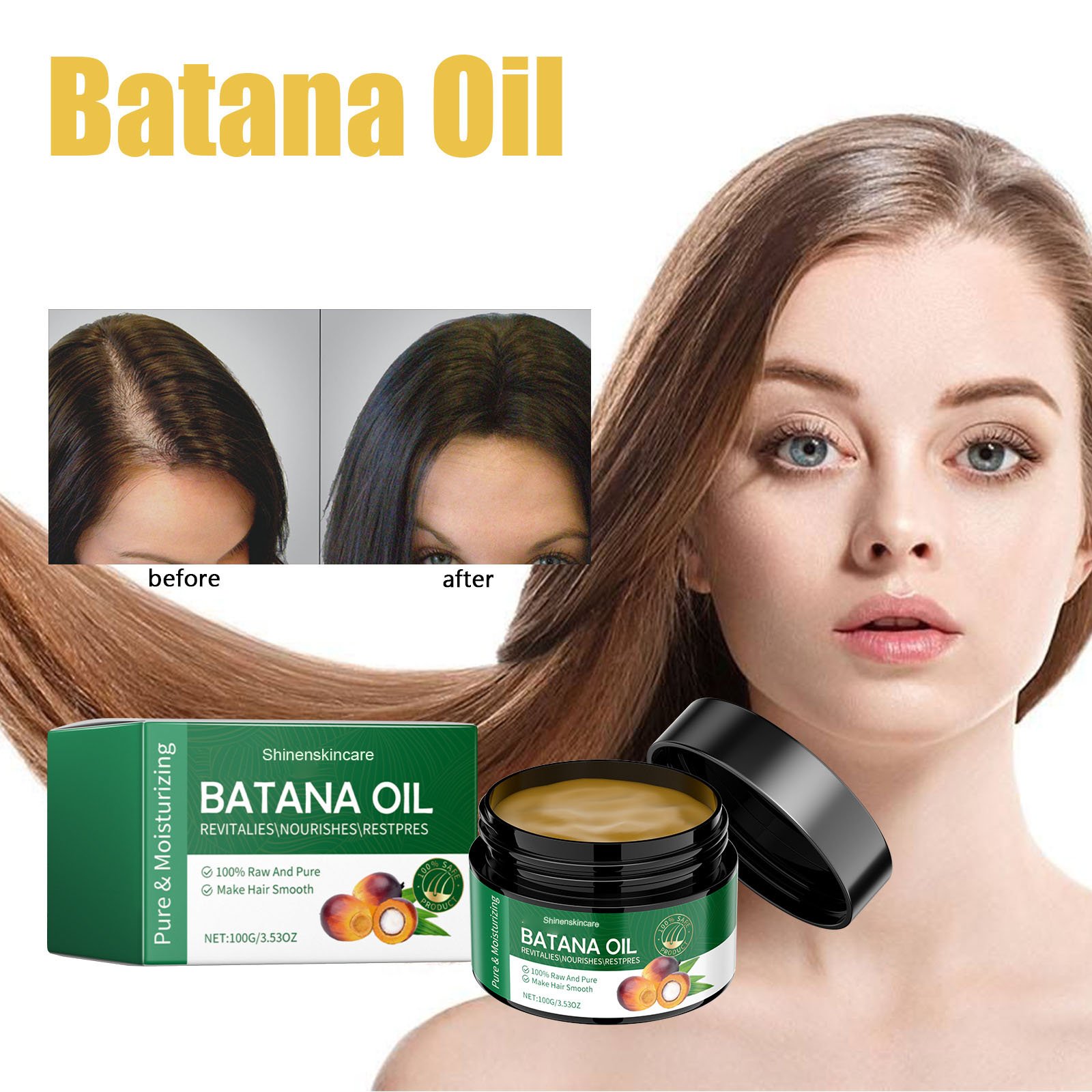 Wholesale Skin Care Bulk Order Hair Loss Strengthen Nourishing Healthy Hair Organic Batana Oil Shampoo And Conditioner Butter