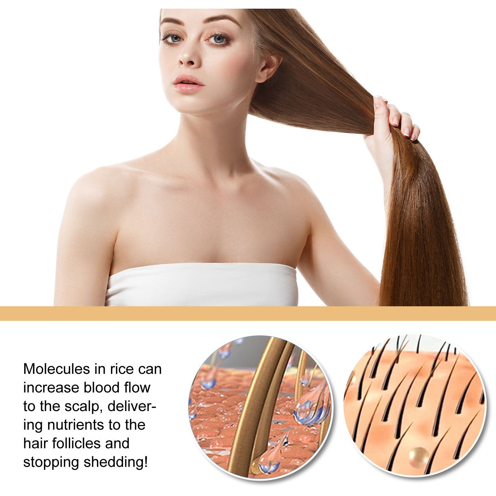 EELHOE Rice Anti Hair Loss Shampoo Moisturizing Scalp Repairing Hair Solid Shampoo