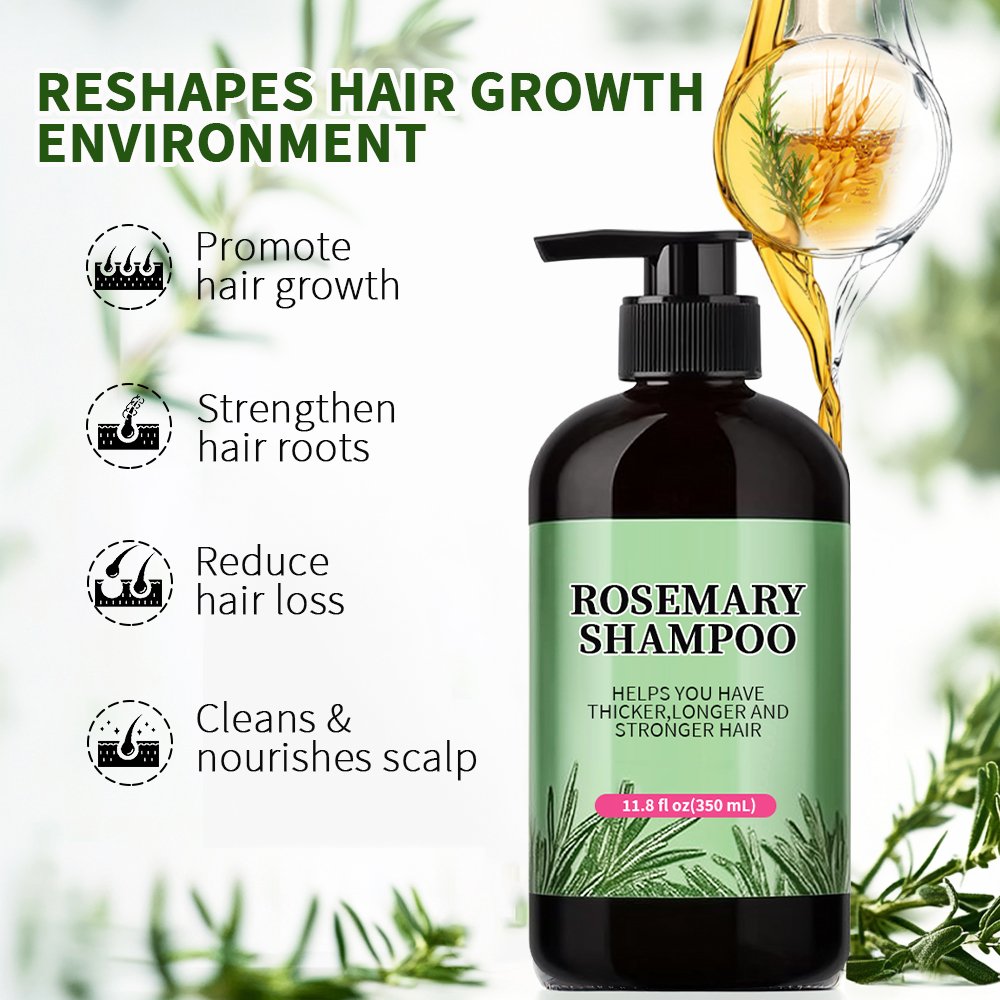 Organic Rosemary Mint Shampoo Strengthens Hair Growth Anti-hair Loss Bio-Hair Amino Acid Herbal Shampoo
