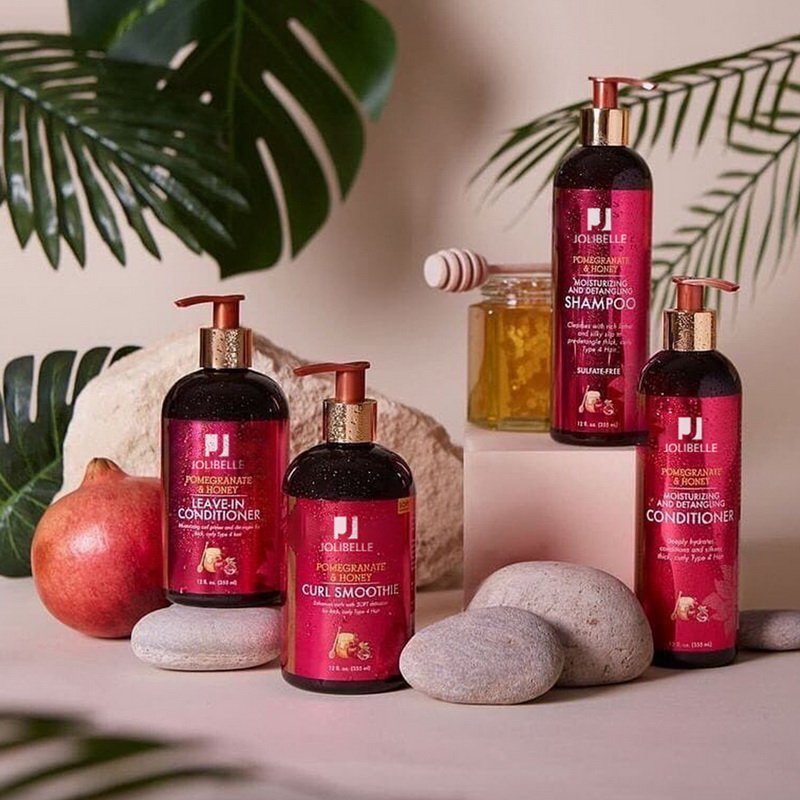 Private Label Pomegranate Honey Shampoo And Conditioner Moisturizes Shine Hair Styling Cream Mask Edge Gel 6 In 1Set