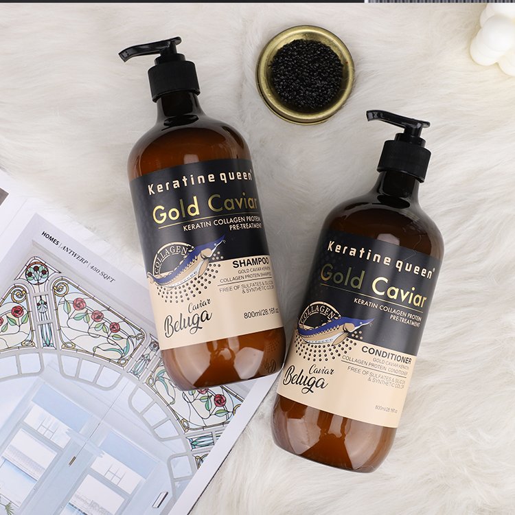Wholesale Gold Caviar Deep Repair Treatment Hair Shampoo And Conditioner Set For African Hair