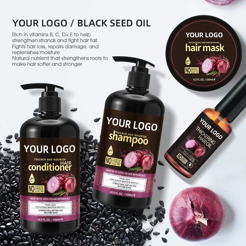 Onion biochemical rosemary shampoos to remove dandruff and repair firing dry dry hair, essential oil hair mask nursing set