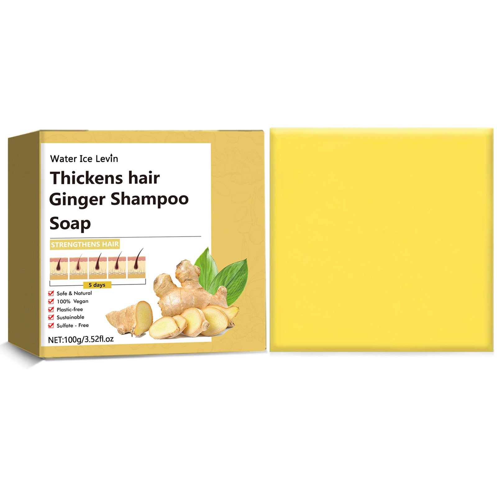 Ginger conditioning shampoo moisturizes split and dry hair making it look thicker (100g)