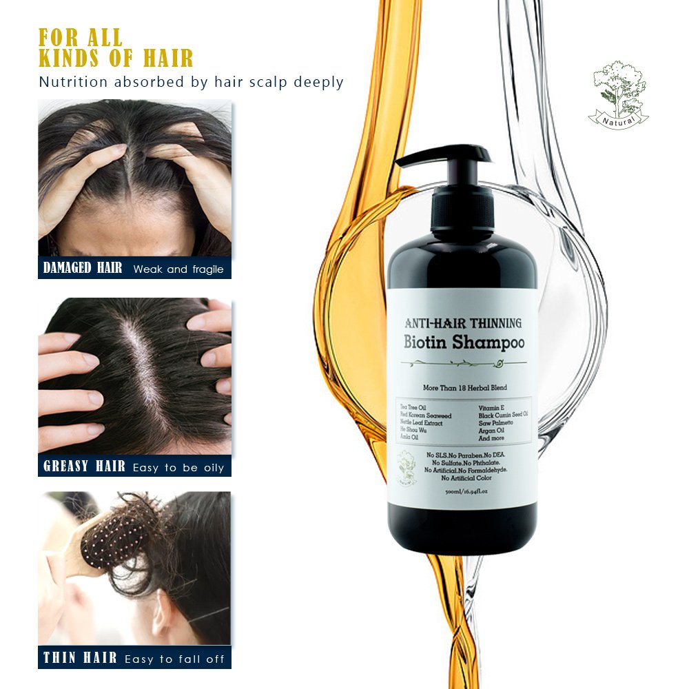 Wholesale natural hair grow shampoo hair loss organic ginger mint tea tree oil shampoo hair growth oil shampoo for men and women