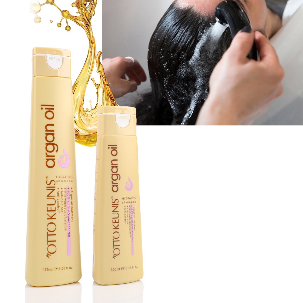 Sulfate and Paraben Free Haircare Products Argan Oil Organic Conditioner Hair Shampoo for Curly Hair