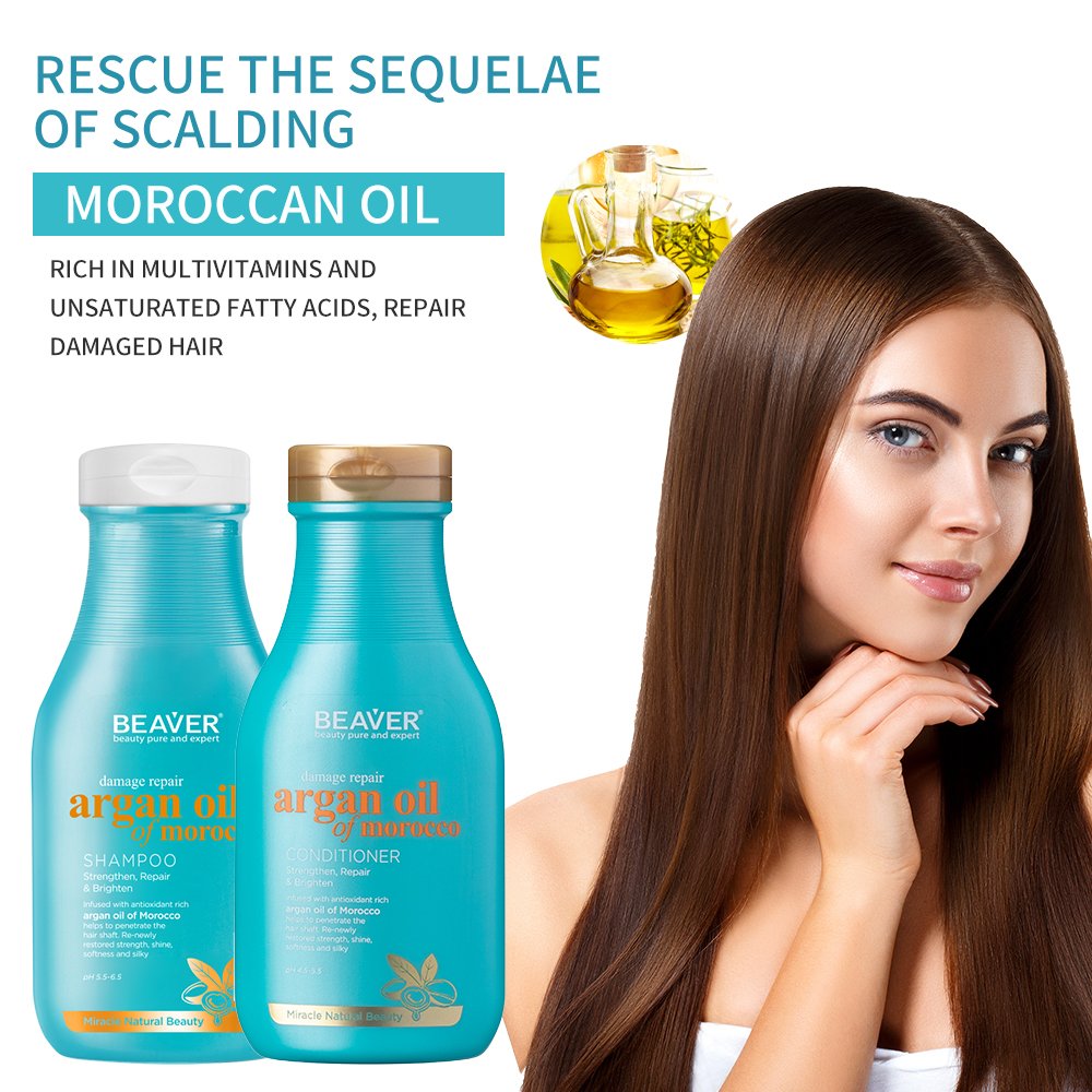 OEM Private Label Natural Shampoo Sulfate Free Hair Care Set Organic Argan Oil Hair Shampoo And Conditioner