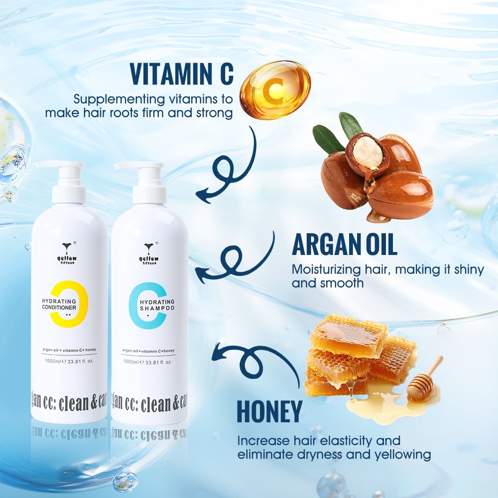 Custom private label vegan hair products moroccan argan oil hydrating hair shampoo set with conditioner