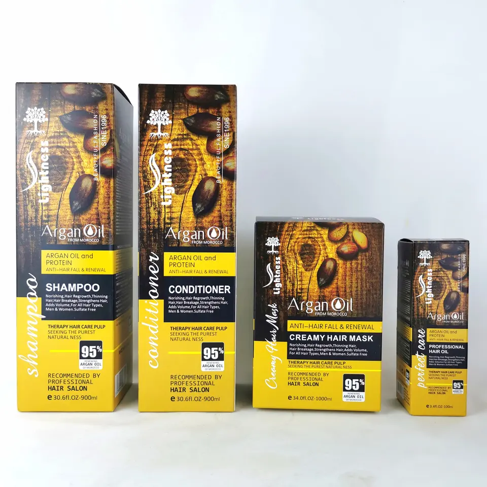 Private Label Wholesale Hair Care Products Set argan oil morocco Lightness Shampoo And conditioner set