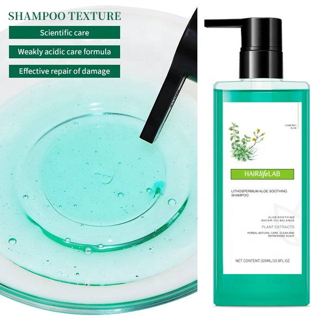 Herbal Shampoo For Sensitive Scalps Aloe Shampoo Supplier Wholesale Private Label Brand Organic Vegan Soothing Shampoo For Hair