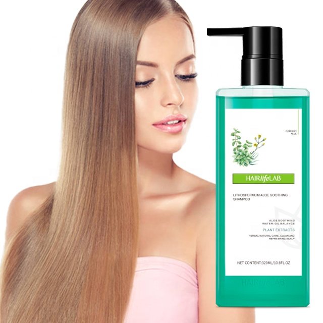 Herbal Shampoo For Sensitive Scalps Aloe Shampoo Supplier Wholesale Private Label Brand Organic Vegan Soothing Shampoo For Hair