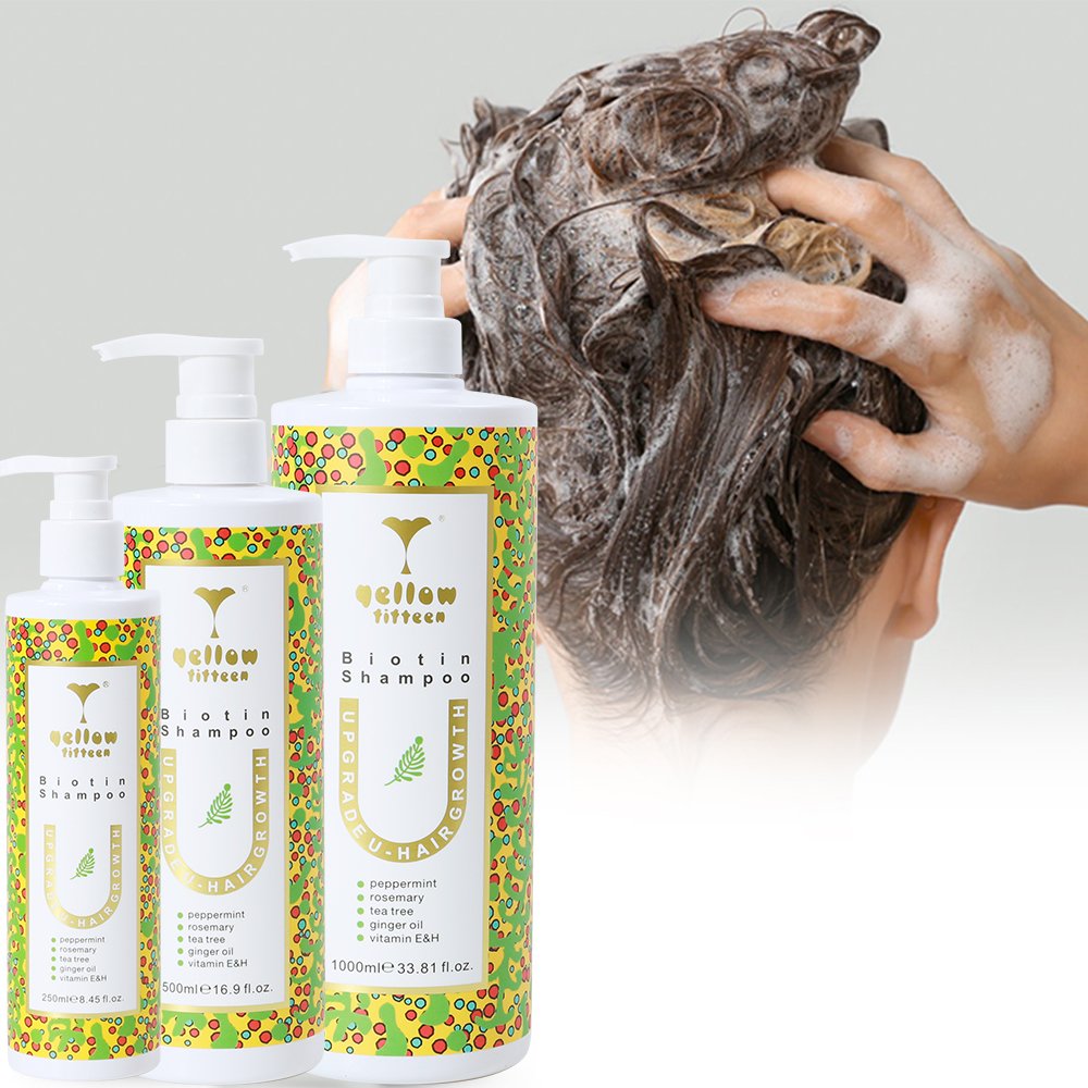 Private Label Strong Shampoo with Rosemary and Mint Oil, Helps Promote Hair Growth and Reduce Hair Loss, for Dry Damaged Hair