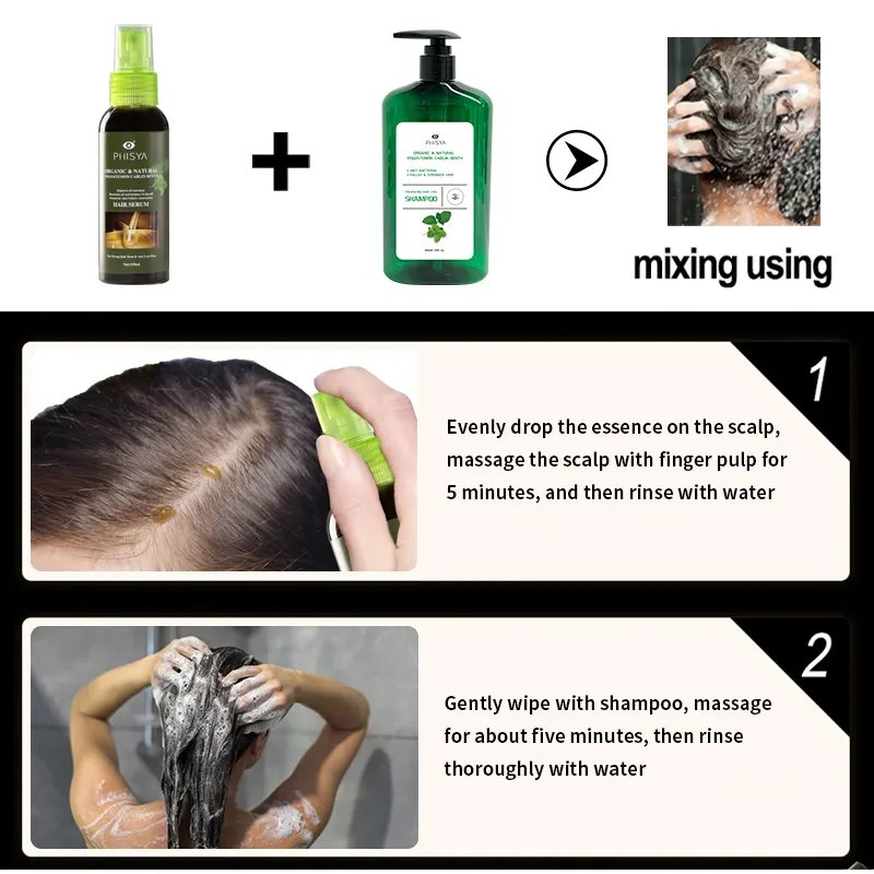 Hair Care Set Anti-Loss Hair Growth Vitamin E Plant Extract Hair Oil Treatment Care Anti-Dandruff Shampoo & Conditioner