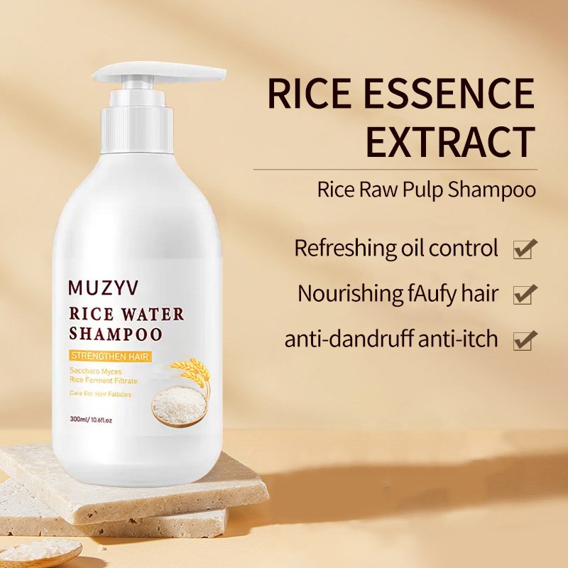 Custom Private Label Men Women Anti Dandruff Moisturizing Refreshing Hair Care Scalp rice water shampoo and conditioner