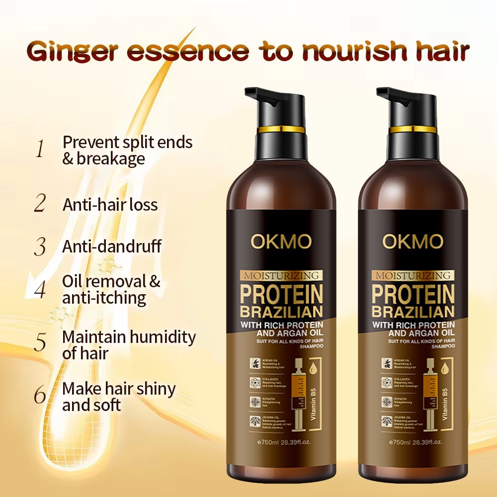 Wholesale Natural Hair Argan Oil Ginger Shampoo Private Label Hair Care growth Products Oil control hair Shampoo