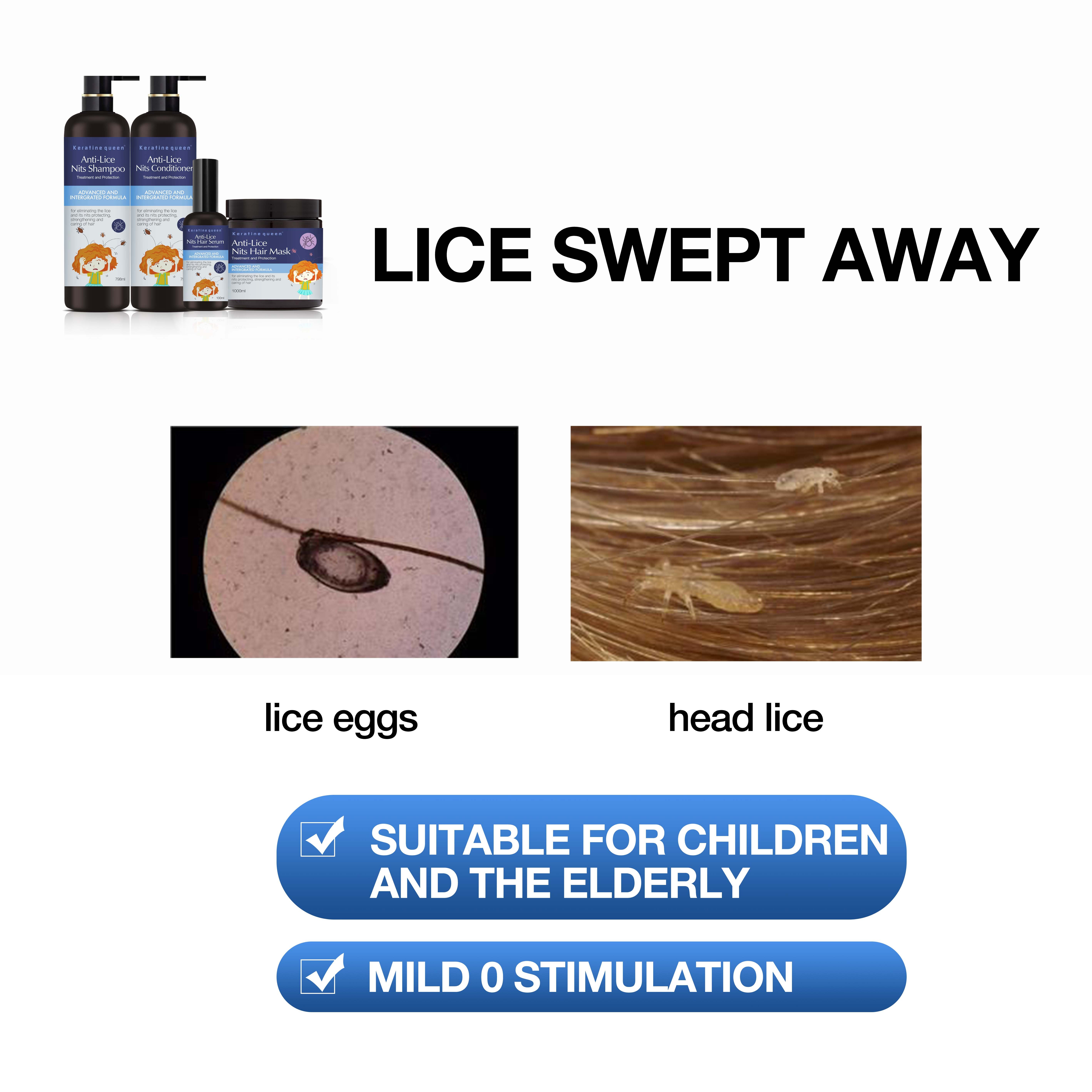 OEM Organic Anti Lice Shampoo and Conditioner Deep Cleaning Hair Nourishing Caring of Hair Eliminating Lice Shampoo