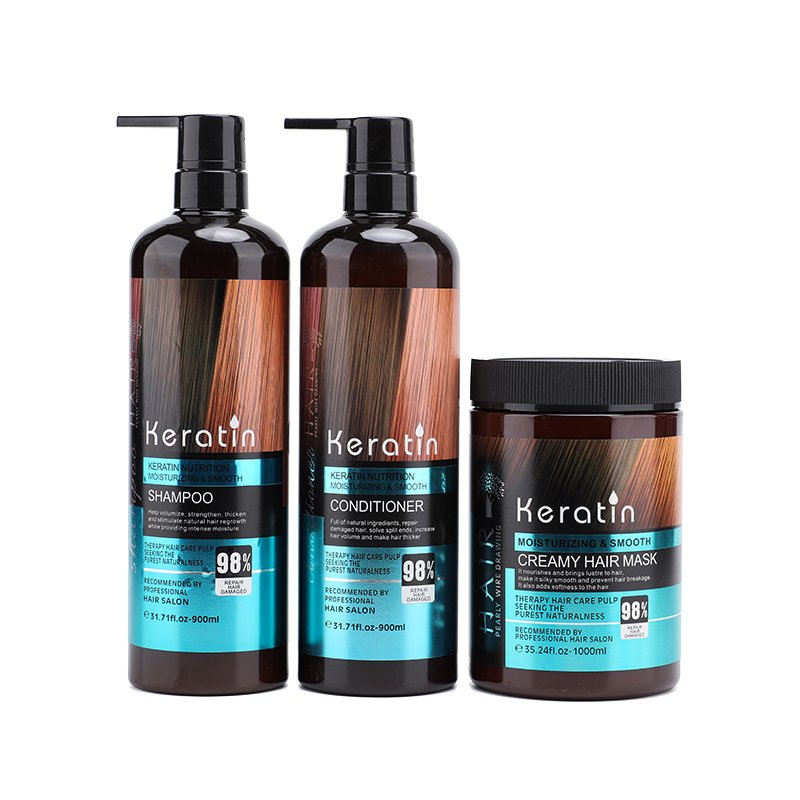 Wholesale Natural Keratin Hair Shampoo and Condition Organic Nourishing Repairing Damage Hair Care Shampoo