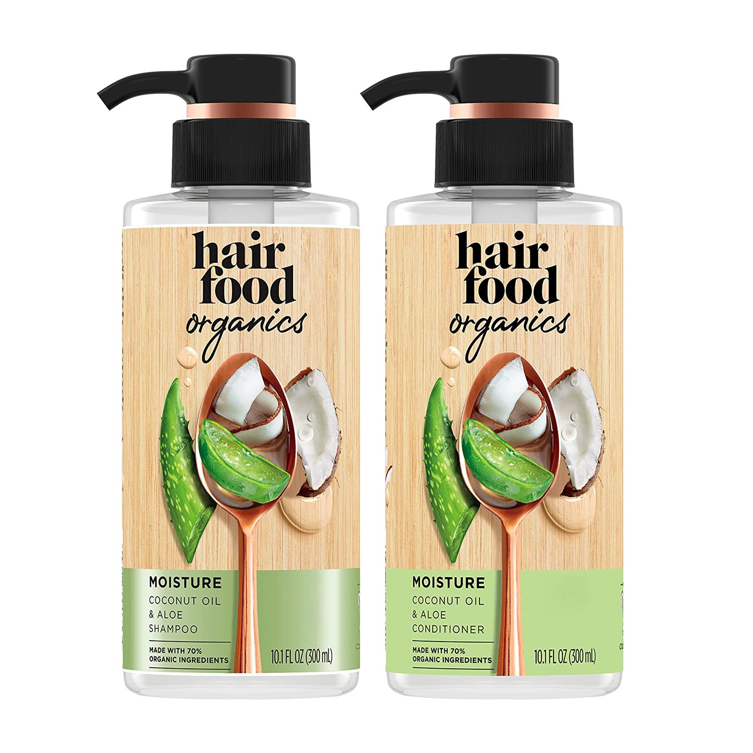 Private Label 100% Natural Organic Coconut Oil Aloe Moisture Hair Food Black Curly Hair Shampoo and Conditioner