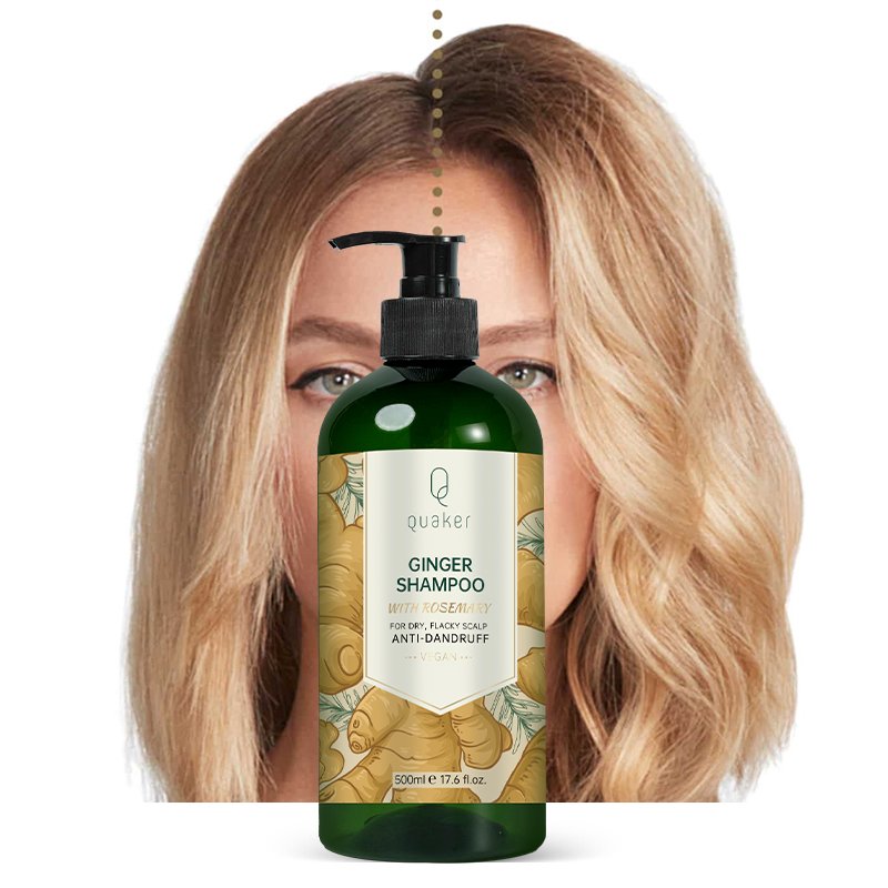 Qquaker Manufacturer Hair Loss Prevention Custom Logo Private Label Hair Care Set Shampoo And Conditioner With Ginger