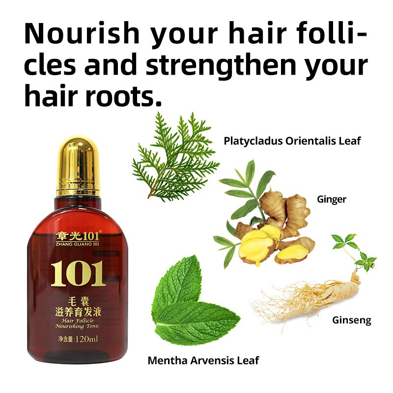 High Quality Chinese Herbal Extracts Rapid Hair Growth Serum 120ml Nourishing Daily Use for Adults