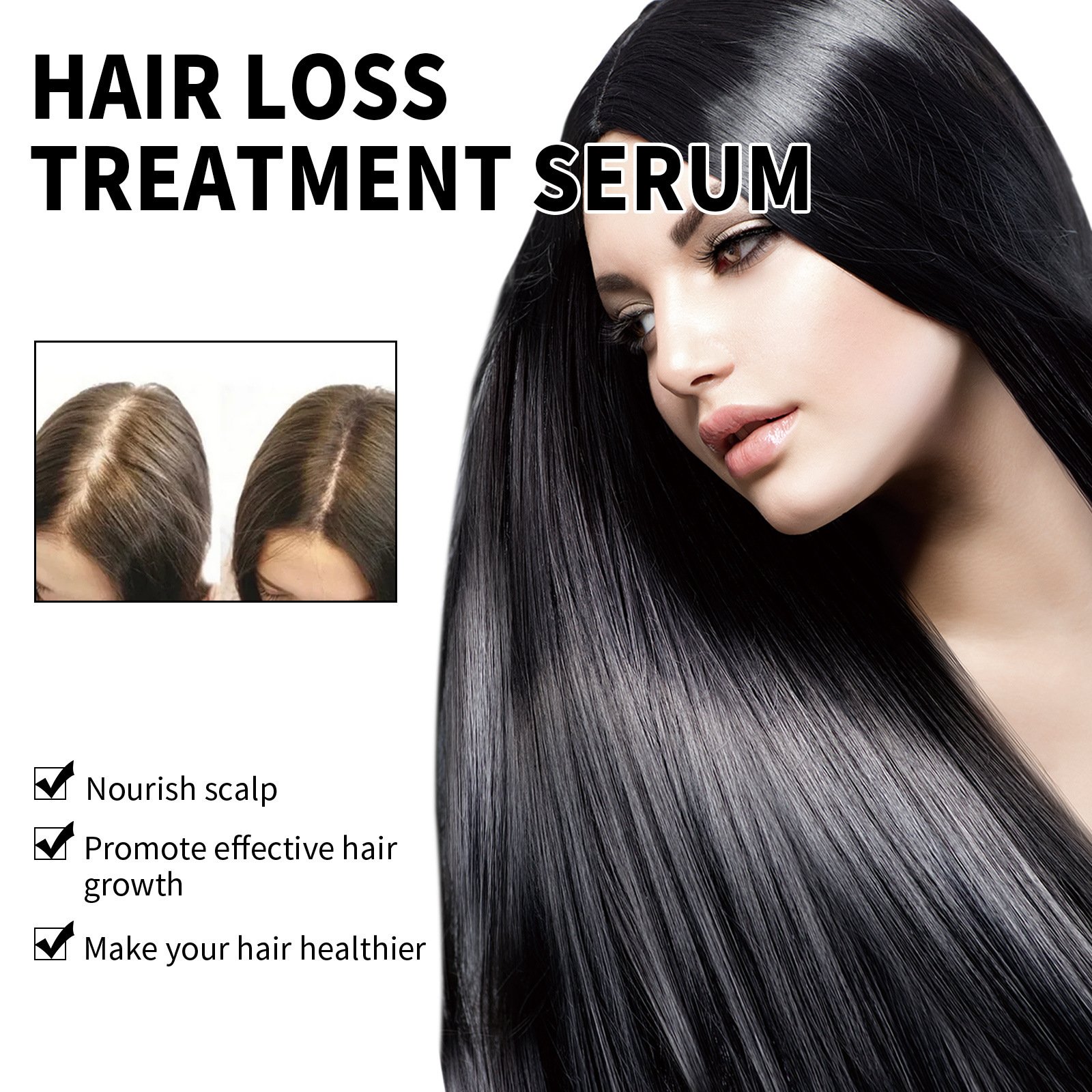 Jayswing Hair Growth Repair Nourishing Tonic Increase Hair Density Essence Reduce Hair Loss Treatment Serum 60ml