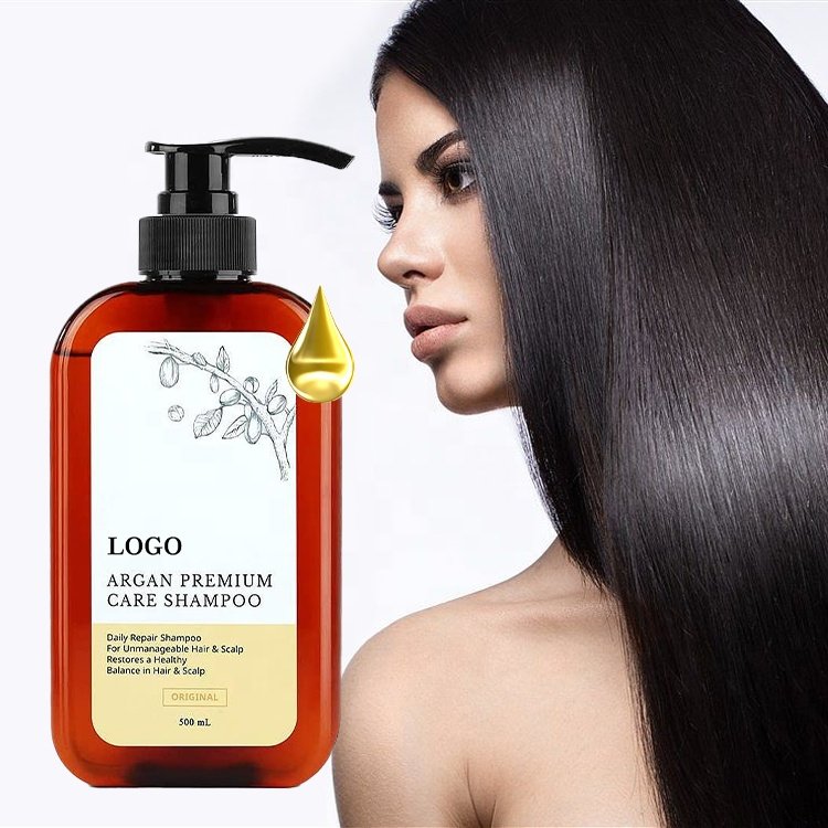 Wholesale Private Label Anti-dandruff Herbal Free Sample Natural Argan Oil Shampoo Premium Care Hair Shampoo