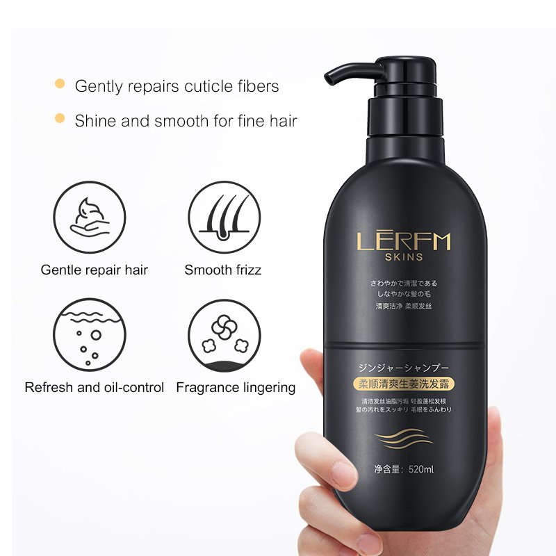 Factory Direct Sale Natural Organic Ginger Thicker Biotin Anti Loss Fast Hair Growth Shampoo