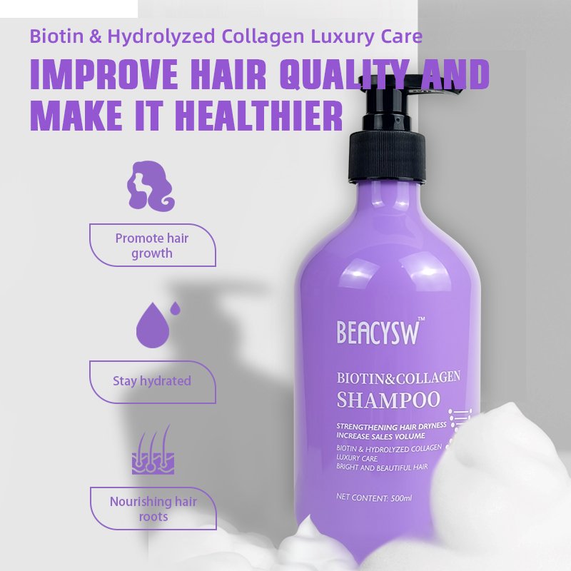 Hydrating & Nourishing Biotin & Collagen Shampoo Shampoo for Hair Growth - Volumizing Shampoo for Hair Loss -
