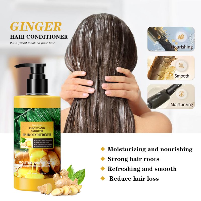 oem odm ginger dense hair anti hair loss anti hair loss organic natural herbal ginger growth shampoo and conditioner set