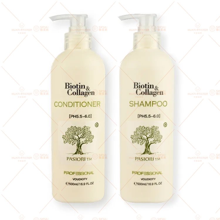 RTS Huati Sifuli voudioty pasiori 500ml private label curly moroccan oil hydrating hair shampoo and conditioner hotel set