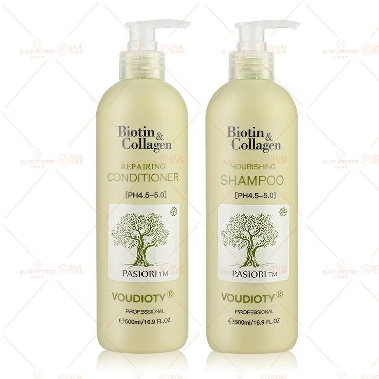 RTS Huati Sifuli voudioty pasiori 500ml private label curly moroccan oil hydrating hair shampoo and conditioner hotel set