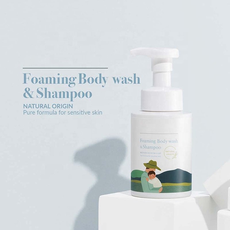 Foaming Hair Shampoo Body Wash 2 in 1 Baby Shampoo and Kids Body Wash Natural Shampoo and baby's 2 in1 shower gel