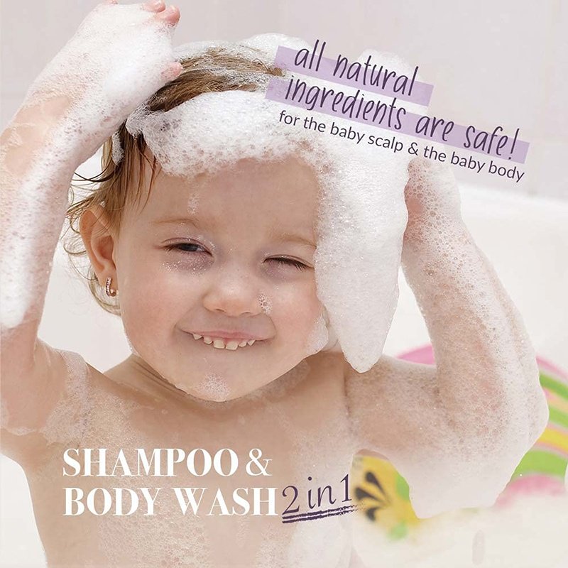 Foaming Hair Shampoo Body Wash 2 in 1 Baby Shampoo and Kids Body Wash Natural Shampoo and baby's 2 in1 shower gel