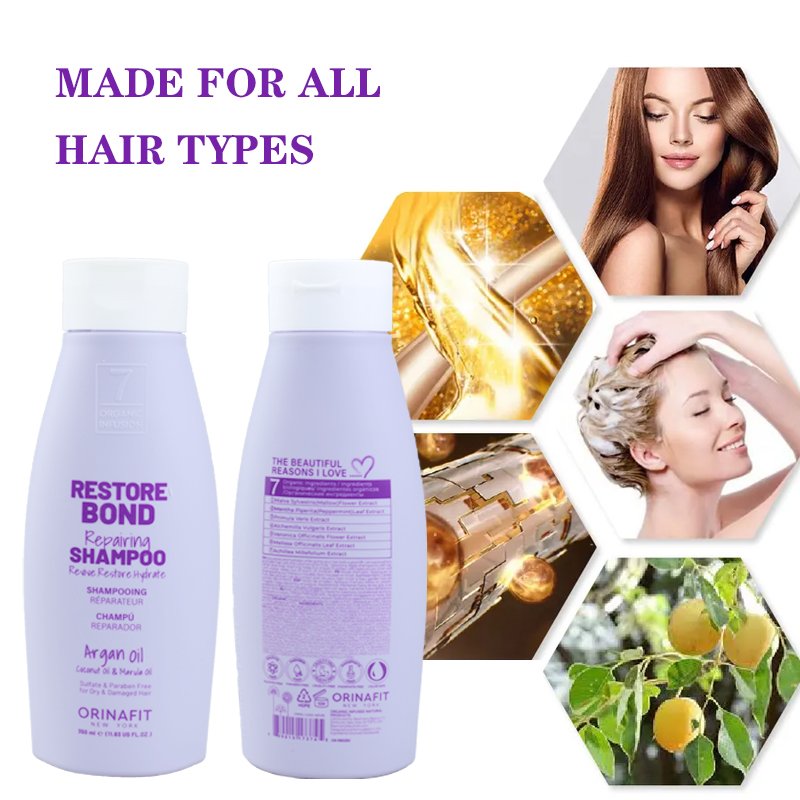 2023 New ORINAFIT Herbal Sulfate Free Shampoo and Conditioner Set with 7 Orgainc Ingredients Natural Hair Products