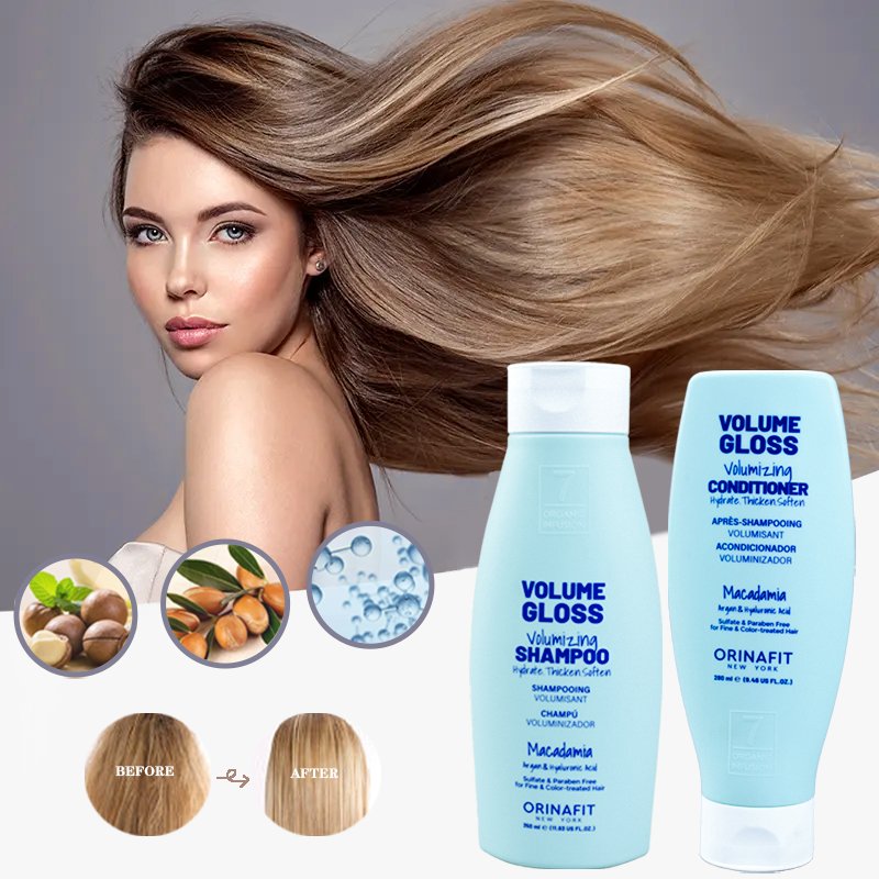 2023 New ORINAFIT Herbal Sulfate Free Shampoo and Conditioner Set with 7 Orgainc Ingredients Natural Hair Products