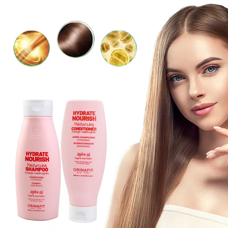 2023 New ORINAFIT Herbal Sulfate Free Shampoo and Conditioner Set with 7 Orgainc Ingredients Natural Hair Products