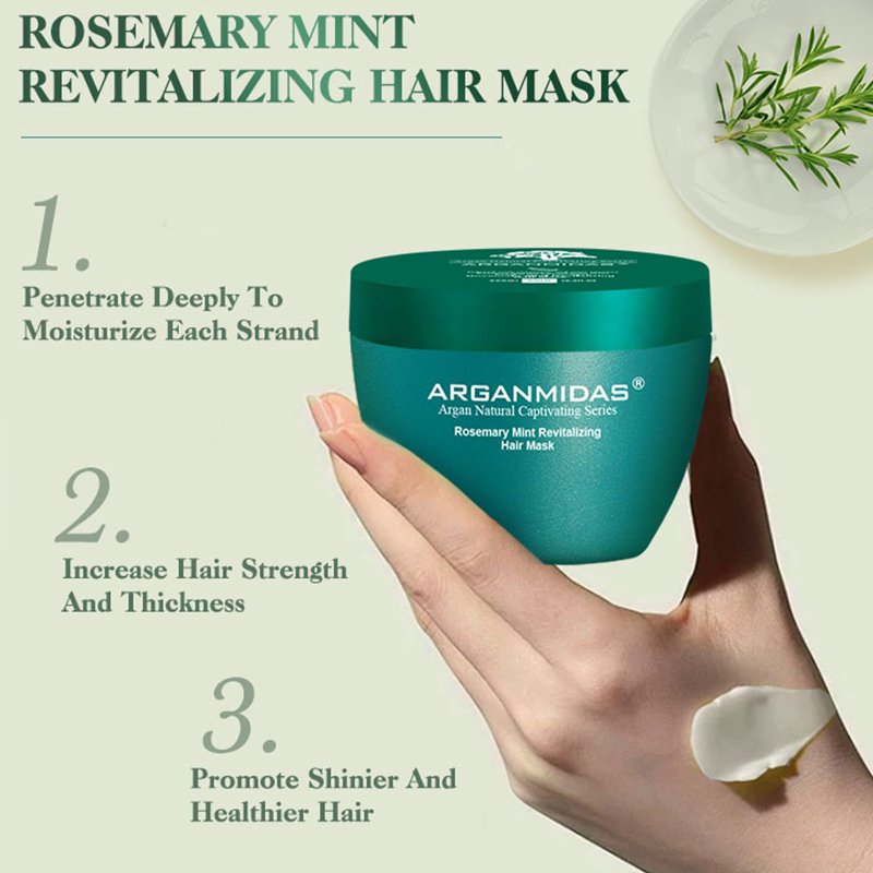 Arganmidas Nourishing Hair Shampoo Cruelty Free Anti-Dandruff Men Botion Rosemary Mint Hair Growth Shampoo for Curly Hair