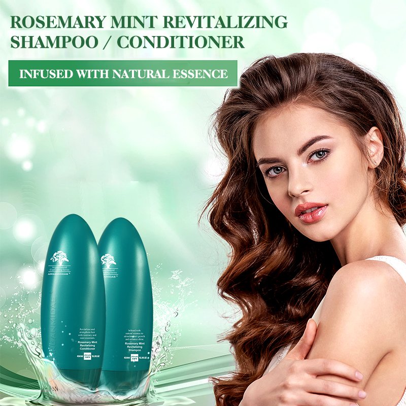 Arganmidas Nourishing Hair Shampoo Cruelty Free Anti-Dandruff Men Botion Rosemary Mint Hair Growth Shampoo for Curly Hair